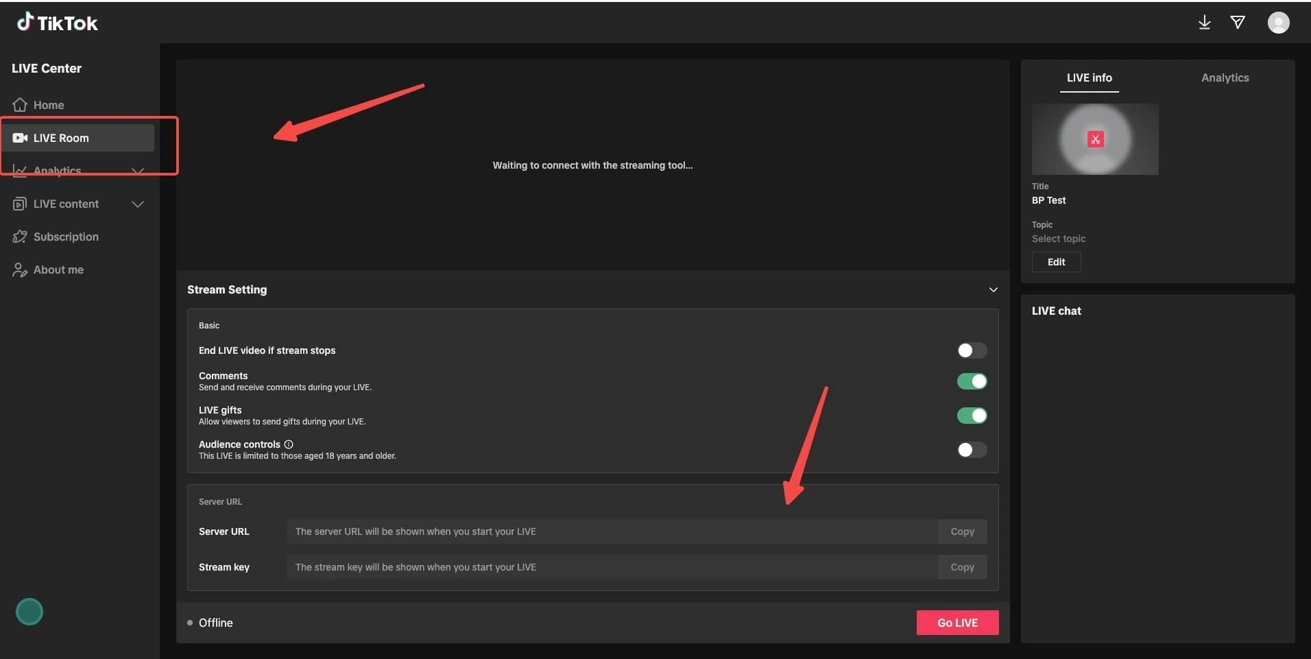 Tiktok Stream Key